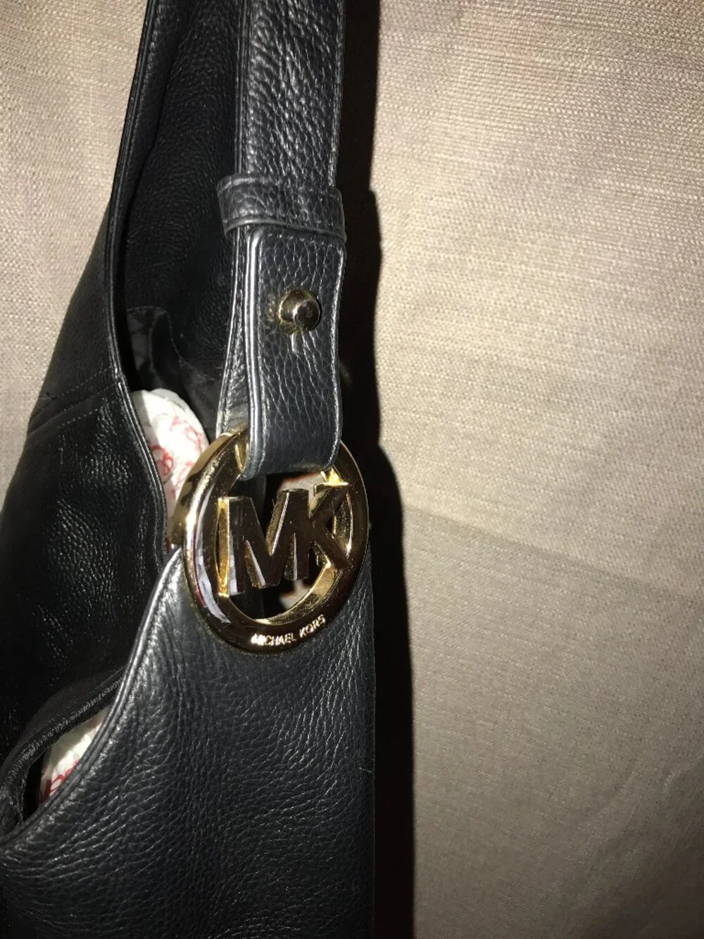 Michael Kors Large Fulton Leather Hobo Bag